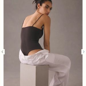 NWT By Anthropologie Cami Thong Bodysuit